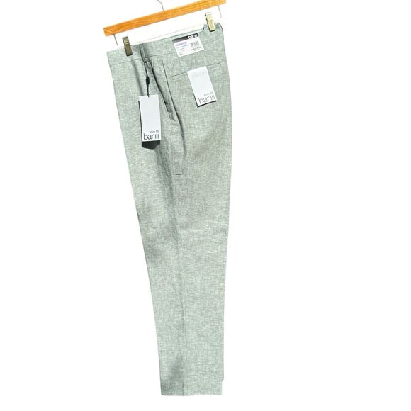 Bar III Men's Green Slim-Fit Linen Tapered Dress Suit Pants Size 38W 32L NWT - Picture 4 of 8